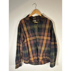 LL Bean Signature‎ Men's Slim Fit Plaid Flannel Shirt Long Sleeve Size L